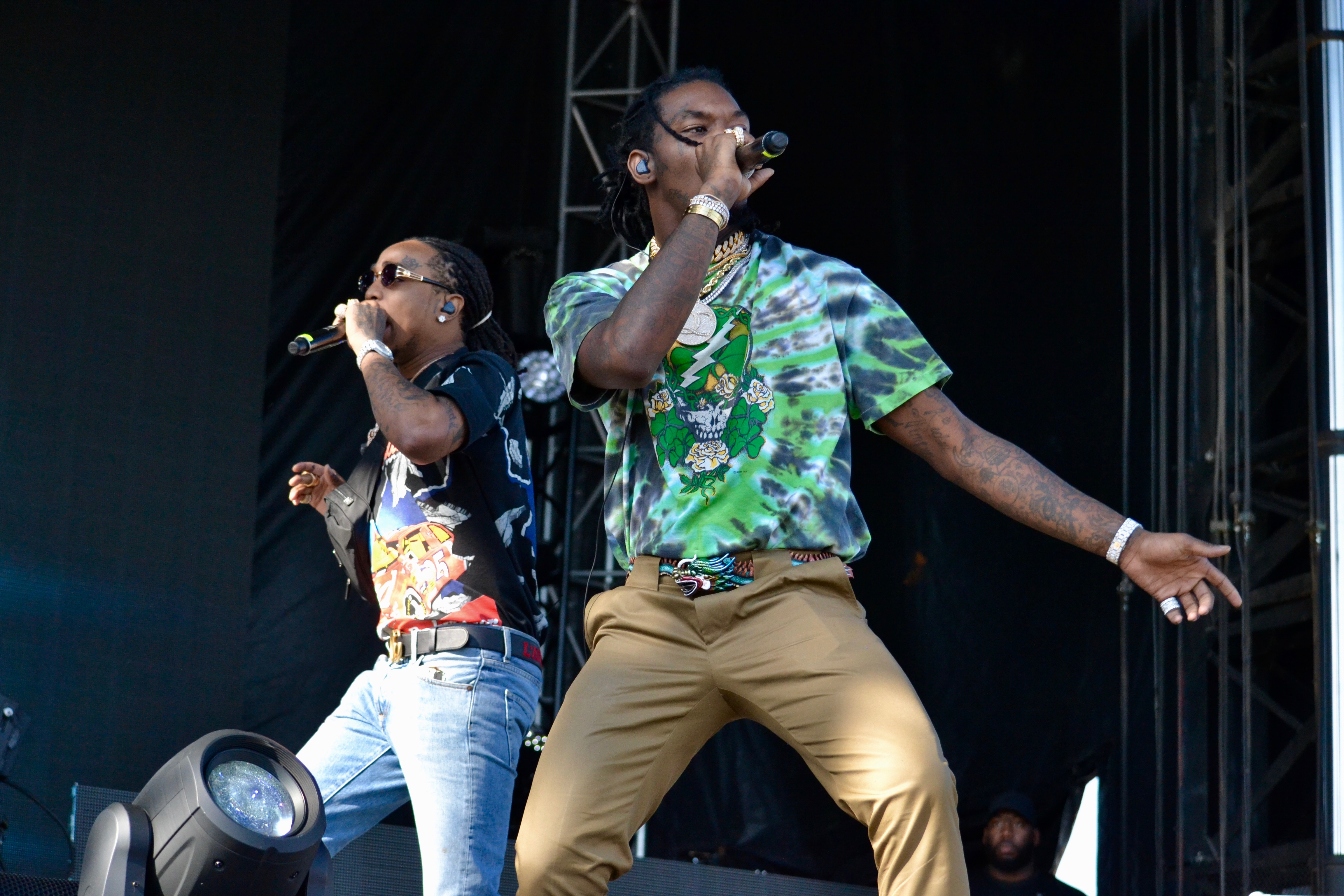 Migos perform at JMBLYA in Dallas May 6, 2017.